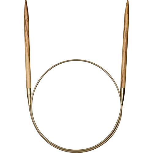 Addi 63101 Rundnadel aus Olivenholz, 120 cm x 3,0 mm, gold, 3 mm im Sale