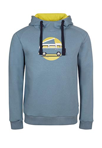 ELKLINE Herren Hoodie Team Player VW Bulli Print 1031093, Farbe:ashblue, im Sale