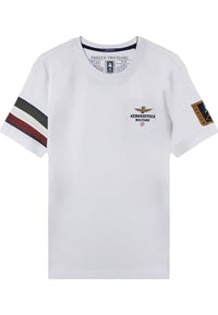 Thumbnail for Aeronautica Militare T-Shirt Herren TS2230 T-Shirt Weiß Pilot Pfeile Tricolori, Weiß, 56 im Sale