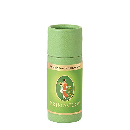 PRIMAVERA Ätherisches Öl Jasmin Sambac Absolue 1 ml - Aromaöl, Duftöl, Aromatherapie - euphorisierend, entkrampfend, entspannend - vegan im Sale