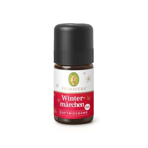 PRIMAVERA Wintermärchen Duftmischung bio 5 ml - Duftöl aus 100% naturreinen ätherischen Ölen, würzig-warmer Duft mit Zimtrinde bio, Kardamom bio, Orange bio, Mandarine bio - vegan im Sale