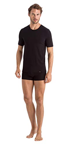 HANRO Herren Shirt 1/2 Arm Unterwäsche, deep Black, im Sale