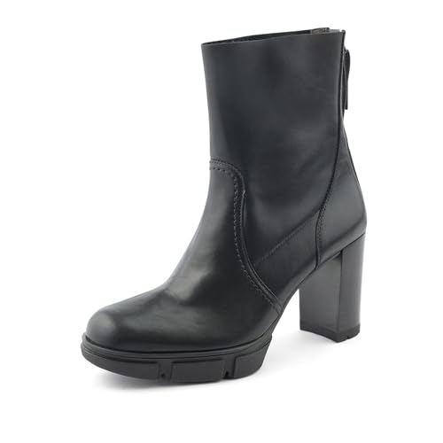 Paul Green Damen Stiefelette, Frauen Plateaustiefeletten,Kurzstiefel,uebergangsschuhe,uebergangsstiefel,plateauabsatz,hoch,Schwarz (Black),38 EU / 5 UK im Sale