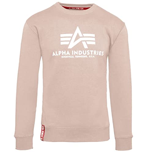 Alpha Industries Basic Sweater Sweatshirt für Herren Pale Peach im Sale