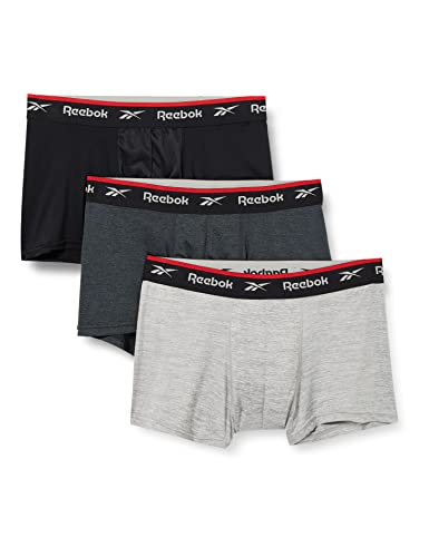 Reebok Herren Sports Trunk REDGRAVE – 3er-Pack Schwarz/Anthrazit/Grau meliert im Sale