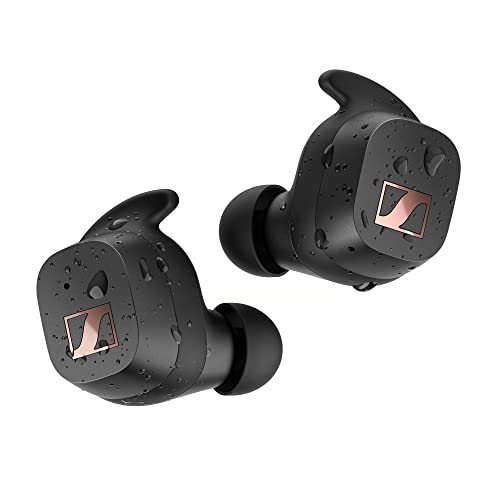 Sennheiser Sport True Wireless Ohrhörer – Bluetooth-In-Ear-Ohrhörer für einen sportlichen Lebensstil, Musikhören und Telefonieren mit Adaptable Acoustics-Funktion und Noise Cancellation, Schwarz im Sale