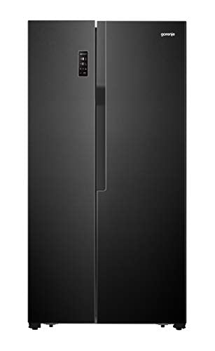 Gorenje NRS 918 EMB / Side by Side Kühl-Gefrierkombination / NoFrostPlus / Inverter-Kompressor / FastFreeze / HolidayMode / 178,6 cm / 185 l Gefrierteil / 334 l Kühlteil/ 309 kWh Jahr, Schwarz im Sale