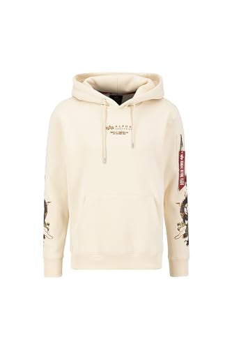 Alpha Industries Dragon EMB Hoodie für Herren Jet Stream White im Sale