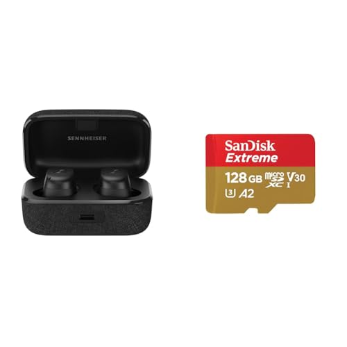 Sennheiser Momentum True Wireless 3 — Bluetooth-In-Ear-Kopfhörer & SanDisk Extreme microSDXC UHS-I Speicherkarte 128 GB + Adapter im Sale