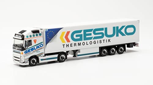 herpa 314497 Volvo Fahrerhaus Gl. XL 2020 Kühlkoffer-Sattelzug GESUKO in Miniatur zum Basteln Sammeln und als Geschenk, Mehrfarbig