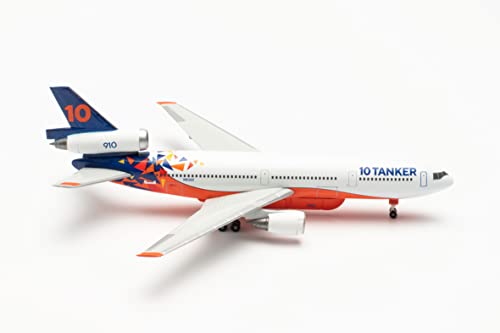 Herpa Modellflugzeug 10 Tanker Mcdonnell Douglas DC-10 Maßstab 1:500- Modellbau Flugzeug, Flugzeugmodell für Sammler, Miniatur Deko, Flieger ohne Standfuß aus Metall im Sale