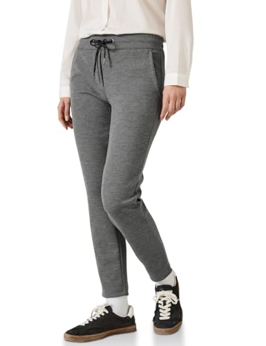 CECIL Damen B378330 Hose Im Herringbone Look, Deep Charcoal Grey,  / 28L EU im Sale