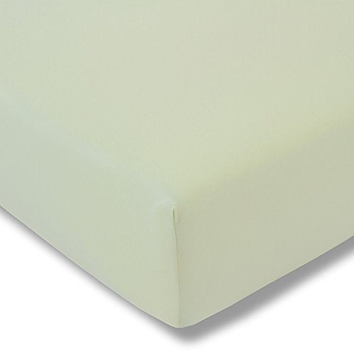 ESTELLA Topper-Spannbetttuch Zwirnjersey | Verde | 180-200x200 cm | passend für Topperhöhen von 7-10 cm | trocknerfest und bügelfrei | 97% Baumwolle 3% Elastan