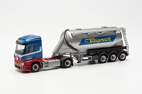 herpa 316132 Mercedes-Benz Actros Streamspace 2.3 Eutersilo-Sattelzug Kleigrewe, originalgetreu im Maßstab 1:87, Modell LKW, Modellbau Sammlerstück, Made in Germany, Miniaturmodell, Mehrfarbig im Sale