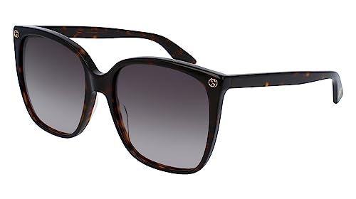 Gucci Damen GG0022S 003 Sonnenbrille, Braun (Avana/Brown), 57 im Sale