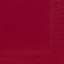 Duni 20 Papierservietten, 3-lagig, Cocktail-Servietten, uni, Bordeaux, 24 x 24 cm, 250 Stück