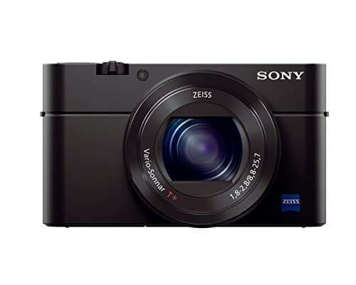 Sony RX100 III | Premium-Kompaktkamera (1,0-Typ-Sensor, 24-70 mm F1.8-2.8 Zeiss-Objektiv und neigbares Display für Vlogging) im Sale