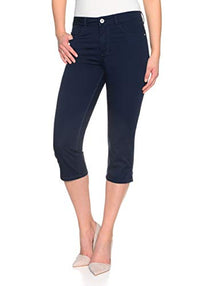 Thumbnail for Stretch Capri Jeans Hose Tahiti Slim fit Damen Bermuda 7/8 Hose in vielen Farben (W52, Blue Marine) im Sale