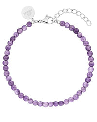 Thumbnail for Purelei Amethyst Armband (Silber) – Elegantes, verspieltes Damen Armband – Edelstahl – Verstellbare Länge 16-19 cm – Hawaiianisch inspiriert & wasserfest im Sale