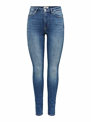 ONLY Damen Jeans ONLFOREVER REA958 - Skinny Fit - Blau - Medium Blue Denim, Größe:XS/32, Farbvariante:Medium Blue Denim 15239060 im Sale