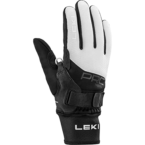 LEKI Damen PRC ThermoPlus Shark Handschuhe, Black-White, EU 8 im Sale