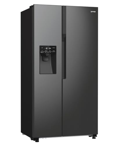 Gorenje NRR9185ESBXL Side by Side Kühl-Gefrierkombination/NoFrost Plus/Inverter Kompressor/Wasser- und Eiswürfelspender/SensoTech / 178,6 cm/Kühlteil 376 l/Gefrierteil 190 l/Schwarz im Sale