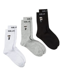 Thumbnail for KARL LAGERFELD Herren K/Ikonik 2.0 Socken 3Er Pack, Schwarz/Weiß/Grau, 39-42 im Sale