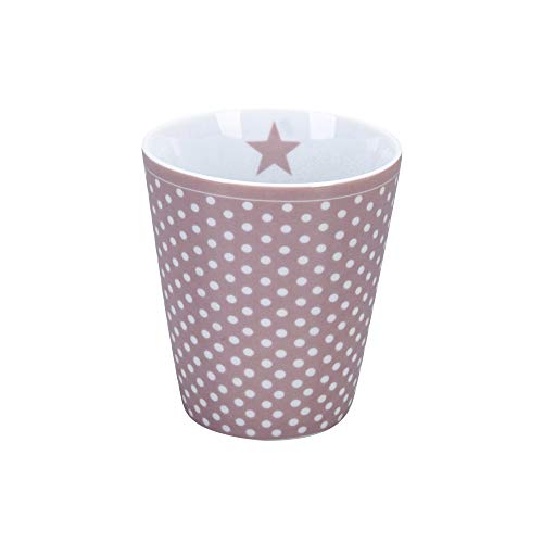 Krasilnikoff - Happy Mug - Becher, Tasse - Micro Dots Dusty Pink - Porzellan - H10 x Ø8,7 cm - Volumen: 330 ml