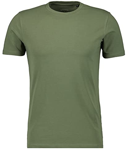 RAGMAN Herren T-Shirt Rundhals, Body fit , Oliv-339 im Sale