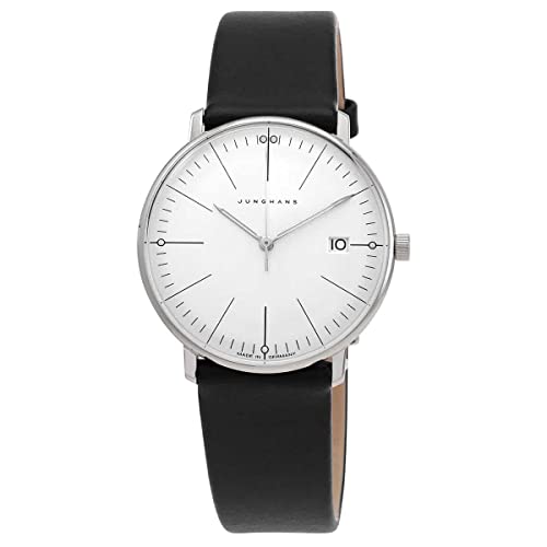 JUNGHANS max Bill Damenuhr Saphirglas Lederband Schwarz 47/4251.02 im Sale