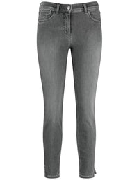 Thumbnail for Gerry Weber Damen 5-Pocket Jeans SOL꞉INE BEST4ME Cropped unifarben 7/8 Länge Plum Washed 46 im Sale