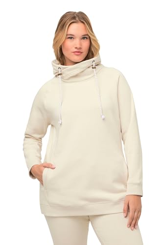 Ulla Popken Damen Sweatshirt, grün, 50-52 im Sale