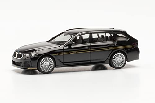 herpa Modellauto BMW Alpina B5 Touring, Miniatur im Maßstab 1:87, Sammlerstück, Made in Germany, Modell aus Kunststoff, Schwarz im Sale