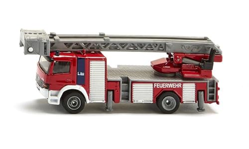 Siku 1841, Feuerwehrdrehleiter-Fahrzeug, 1:87, Metall/Kunststoff, Rot, Bewegliche Leiter im Sale