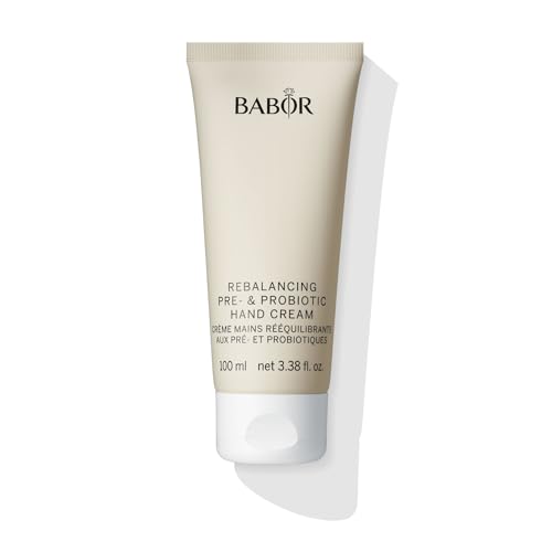 BABOR CLASSICS Reichhaltige Handcreme für jede Haut, schnell einziehend, feuchtigkeitsspendend, für seidig-weiche und geschmeidige Hände, Rebalancing Pre- & Probiotic Hand Cream 1 x 100 ml im Sale