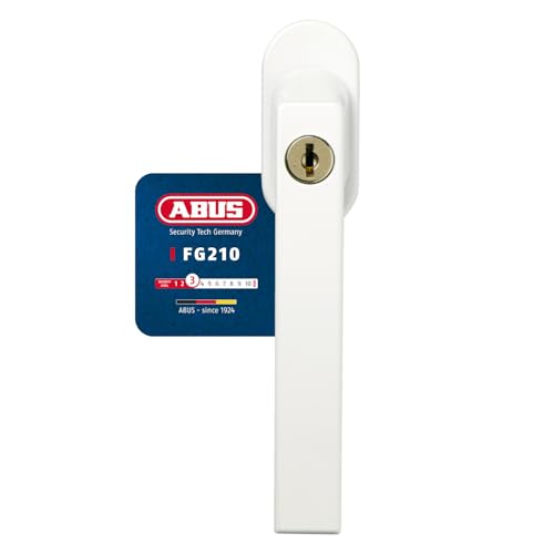 ABUS Abschließbarer Fenstergriff FG210 AB210 - Fensterknauf mit Druckzylinder, gleichschließend - ABUS-Sicherheitslevel 3 - 59487 - Weiß im Sale