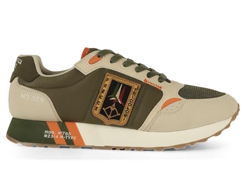 Sneaker Aeronautica Militare Frecce Tricolori ecosuede nylon verde militare US24AR05 241SC275CT3331 45 im Sale