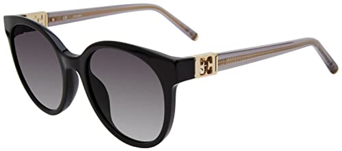 Escada Damen Sesd31 Sonnenbrille, schwarz (Shiny Black), 52 im Sale