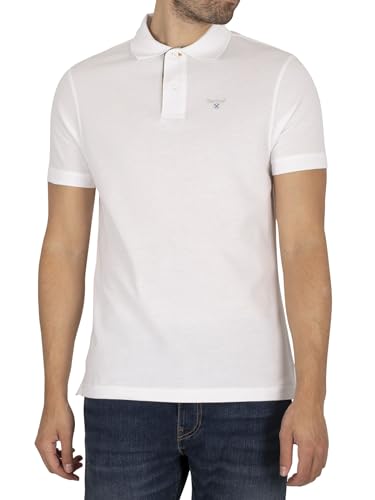 Barbour Men's Tartan Pique Polo Shirt - White -  - White im Sale