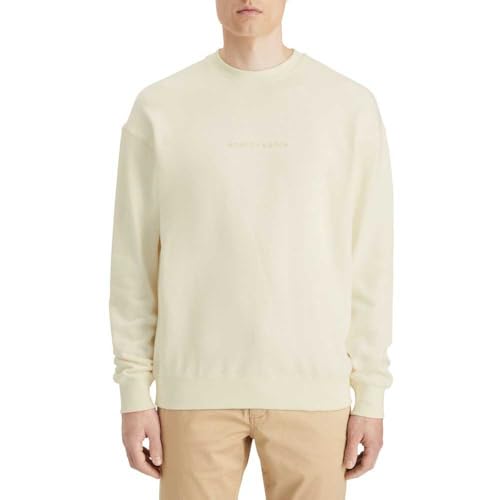 Scotch & Soda Herren Core - Logo Front Chest Sweatshirt, Off White, EU im Sale