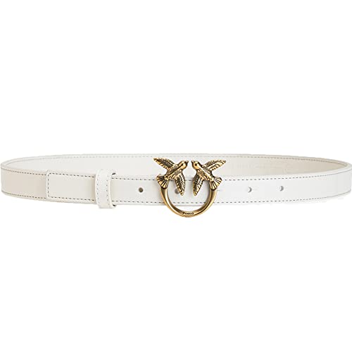 Pinko Damen Love Berry Simply H2 Belt Schraube Gürtel, Z14q_weiß-antik Gold, L im Sale