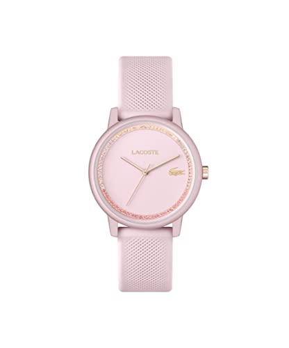 Lacoste Analog Quarzuhr für Damen mit Pinkes Silikonarmband - 2001289 im Sale