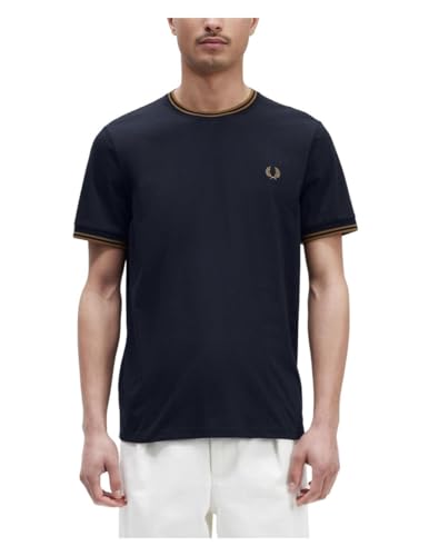 Fred Perry Herren Twin Tipped T Kurzarm Shirt, M68, im Sale