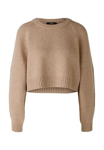 Oui Damen Pullover Wollmischung lässig geschnitten Uni Freizeit Rundhals Blende Wollmischung im Sale