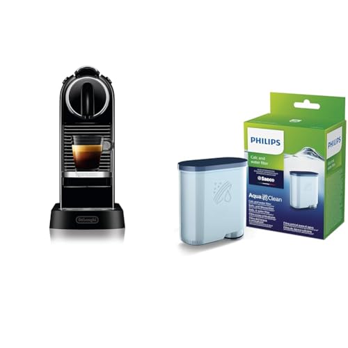 Nespresso De'Longhi EN167.B Citiz Kaffeekapselmaschine & Philips AquaClean Kalk- und Wasserfilter für Espressomaschine, Kein Entkalken bis 5000 Tassen, Einzelpack