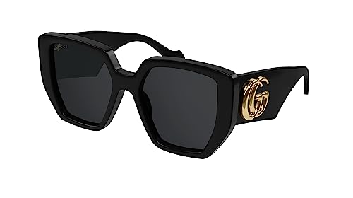 GUCCI Womens GG0956S Sunglasses, Black-Black-Grey, 54 im Sale