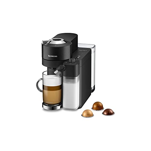 De'Longhi Nespresso Vertuo Lattissima ENV300.B, Kaffeekapselmaschine mit Automatischem Milchaufschäumsystem, 5 Tassengrößen, 3 Milch-Rezepte, Einfache Bedienung, Mattschwarz im Sale