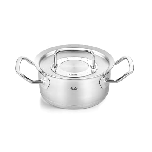 Fissler Original-Profi Collection / Braten-Topf (Ø 16 cm, 1,4 Liter) Edelstahl-Kochtopf, Bräter mit Metall-Deckel - Induktion, Silber im Sale