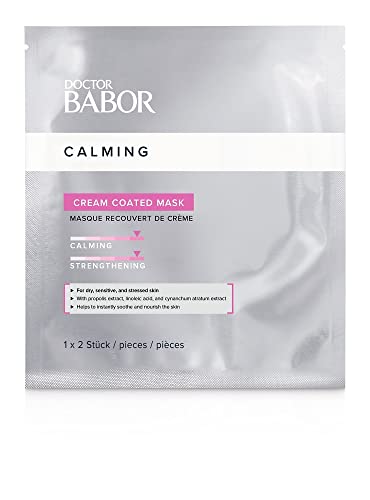 DOCTOR BABOR Cream Coated Mask, Pflegende Tuchmaske für empfindliche Haut, mit Hyaluronsäure und Sheabutter, Ohne Duft- und Farbstoffe, 1 x 2 Stk. im Sale