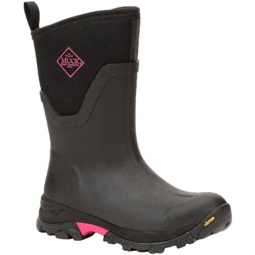 Muck Boots Damen Arctic Ice Mid Achat Gummistiefel, Schwarz Hot Pink, 39/40 EU im Sale